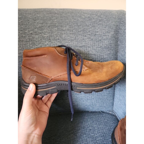 Skechers Men's Relaxed Fit Respected Boswell Brown Leather Boots Size 9.5 - Picture 11 of 11